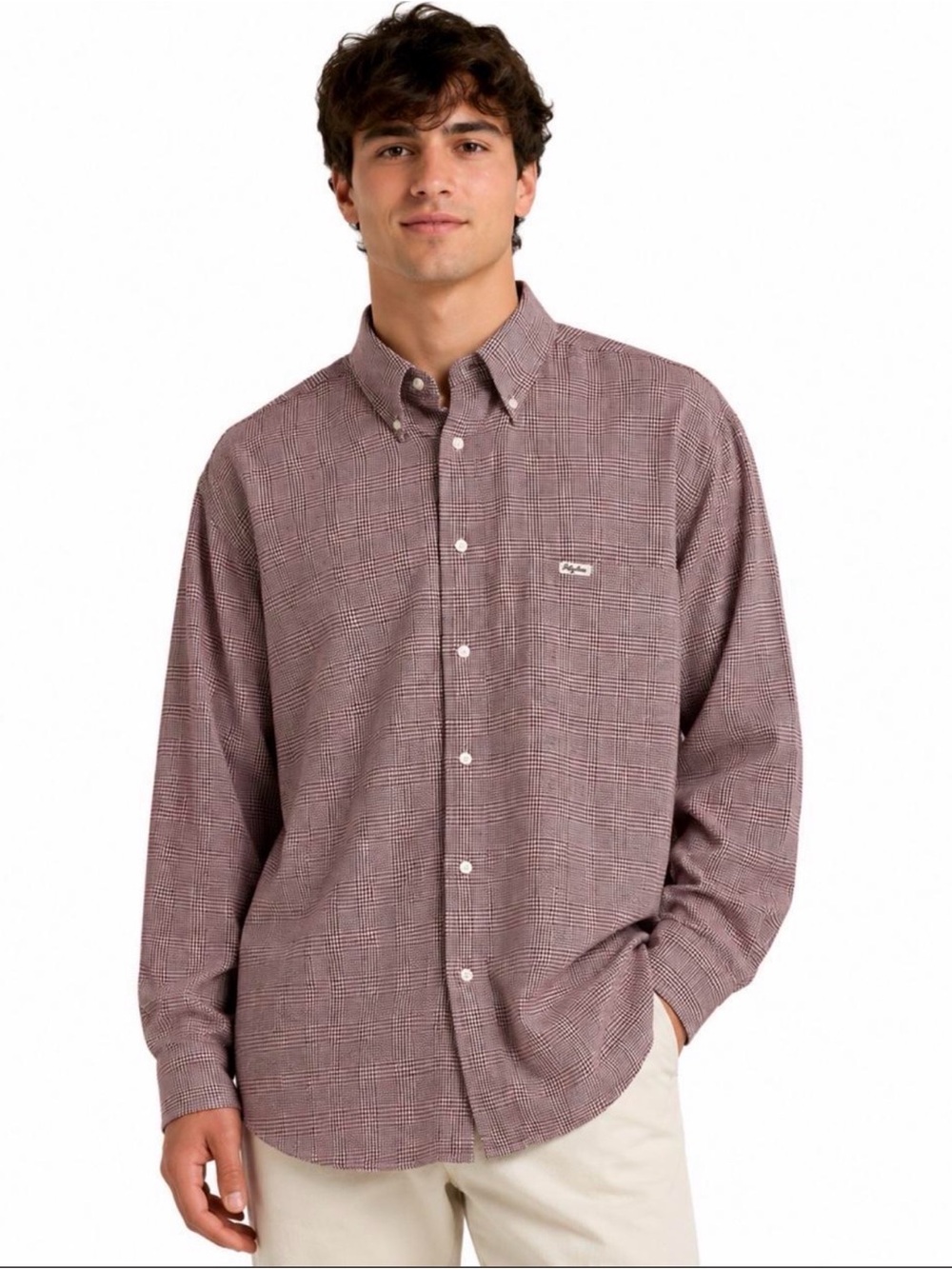 Bobby Jones Men’s Plaid Button-Down Shirt – Size Large
